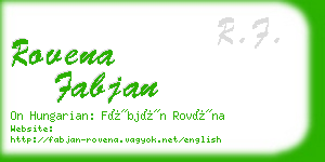 rovena fabjan business card